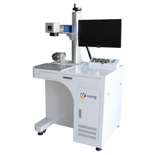 

20W Stand Fiber Laser Marking Machine with 80 rotary