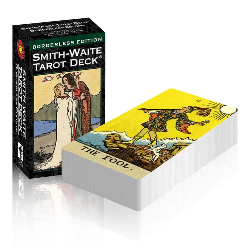 Полноценная английская версия Borderless Edition Smith Waite Tarot карточки игра с английской