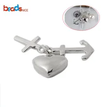 Beadsnice ID28436 персонализированный Серебряный 925 крест якорь сердце амулеты diy вера надеюсь Любовь Шарм в качестве подарка для нее