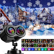 

16 Pattern Film Projector Lamp Christmas LED Disco Lights 2IN1 Christmas Projector Lamp 10 Color Standard Water Lamp Decor light