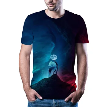 

Summer leisure sports men's T-shirt 3D printing nature hip hop T-shirt 2020 Unisex European fashion plus size round neck top 6XL