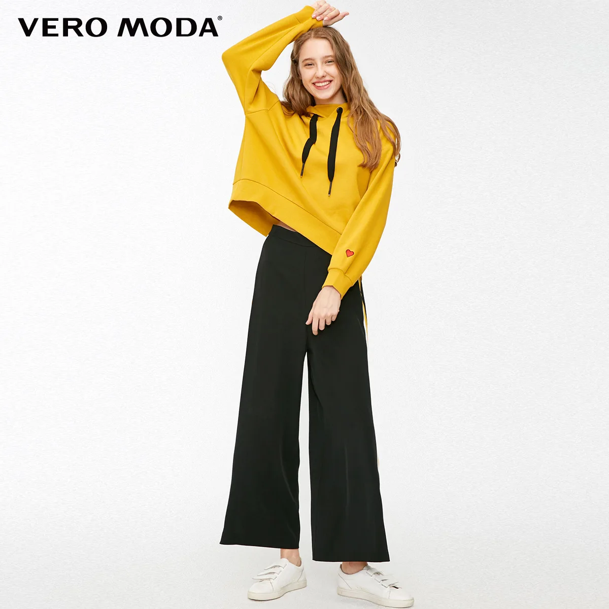 Vero Moda Женская Толстовка свободного кроя с капюшоном на шнурке с вышивкой | 319133509