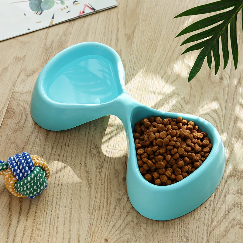 

Dog Cats Double Bowl Puppy Food Water Feeder Cute Butterfly Shape Drinking Dish Feeder Pets Feeding Dishes Dogs Cat Accessories