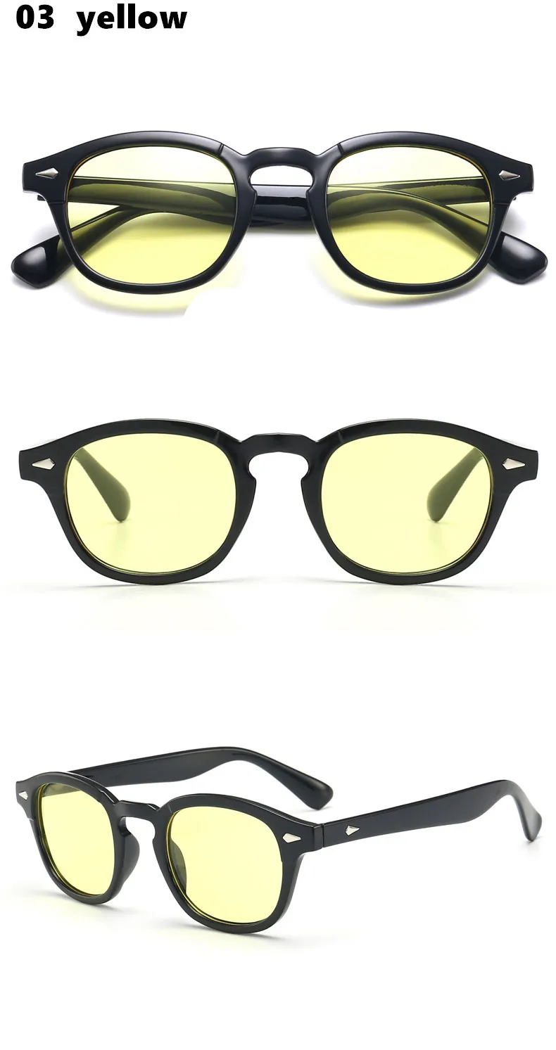 Новая мода стиль Джонни деп лемтоша круговой солнечный очки светло- цветные морские линзы бренд дизайн вечер солнечные очки Oculos de Sol