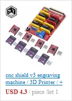 Cnc щит V3 гравировальный станок 3D Printe+ 4 шт. DRV8825 Плата расширения драйвера для Arduino UNO R3 с USB кабелем
