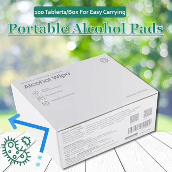 

100Pcs/set Sterile Alcohol Wet Wipe Disposable Disinfection Prep Swap Pad Antiseptic Skin Cleaning Mobile Phone Clean Wipe
