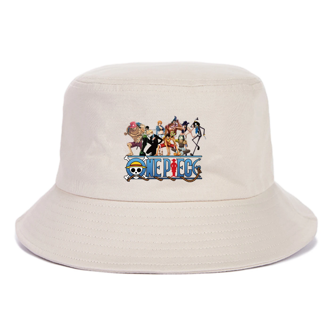 

Cartoon Luffy One Piece Bucket Hat Sunscreen Fishing Hats Outdoor Bucket Cap Unisex Beach Sun Hat Harajuku Anime Fishermans Hat