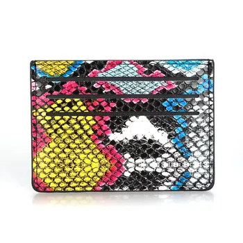 

Serpentine Mini Card Holder Women Small Wallets PU Leather New Fashion Coin Purse Snake Skin Ladies Female Trend Designer