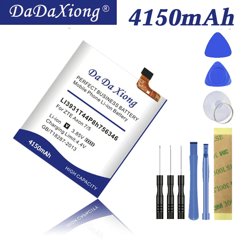 Prix Batterie d origine Da Da Xiong 4150mAh LI3931T44P8h756346 pour batterie de téléphone portable ZTE Axon 7 5.5 pouces A2017