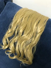 Extensiones de Cabello sintético de 24 pulgadas, 50 gramos, 100 gramos, Color degradado, marrón, gris, Rubio, cadena, Halo