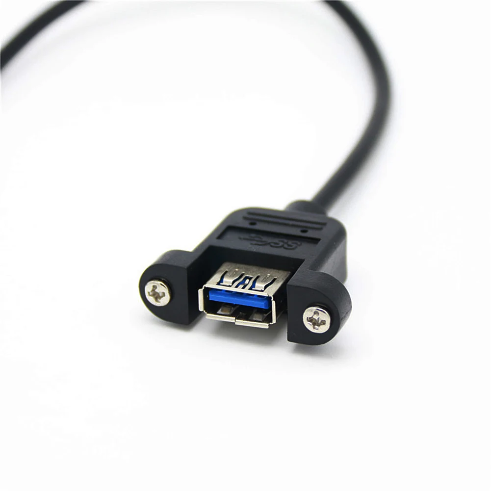 USB 3,0 A мама Панель Крепление к USB A папа 90 градусов левый угол штекер удлинитель для компьютера хост