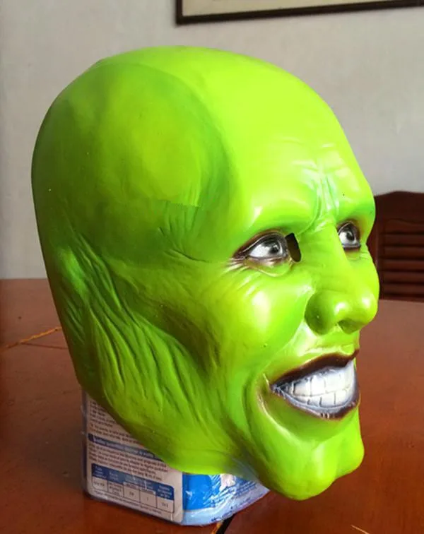 Хэллоуин Джим Керри Косплэй зеленая маска взрослый костюм нарядное платье уход за кожей лица, костюм на Хэллоуин, маскарадный костюм вечерние Косплэй фильмы маска