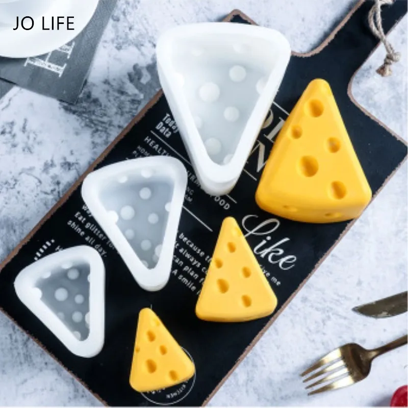 

JO LIFE Cheese Shape Silicone Mold Mousse Cake Moulds Chocolate Fondant Dessert Pastry Baking Decorating Tools Bakeware