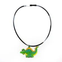 6 шт. ожерелье динозавра брелок браслет шпилька Закладка ювелирные изделия резиновый орнамент вечерние украшения поставки