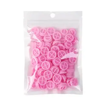 

100Pcs Individual Adhesive Stand Eyelash Extension Glue Holder Grafting Eye Lashes Quick Blossom Cup Ring Eye Makeup Tools