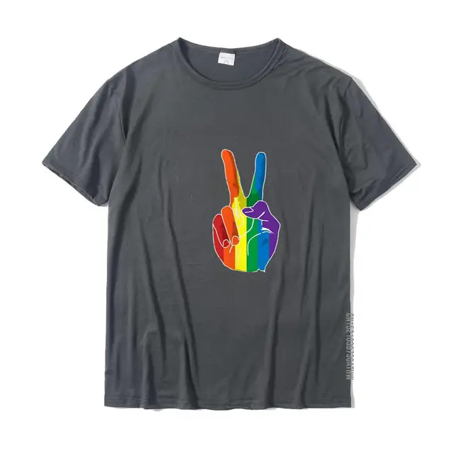 Pride Peace Sign Rainbow T Shirt T 