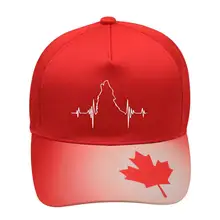 Унисекс волк сердцебиение бейсболки хлопчатобумажная ткань регулируемые канадские элементы наружные Шляпы красный