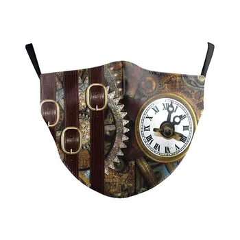 

Face Mask Filter Antique Vintage Printed Reusable Protective Mask for Adults Fashion Dust Washable Mouth Mask Fabric Mouth Caps