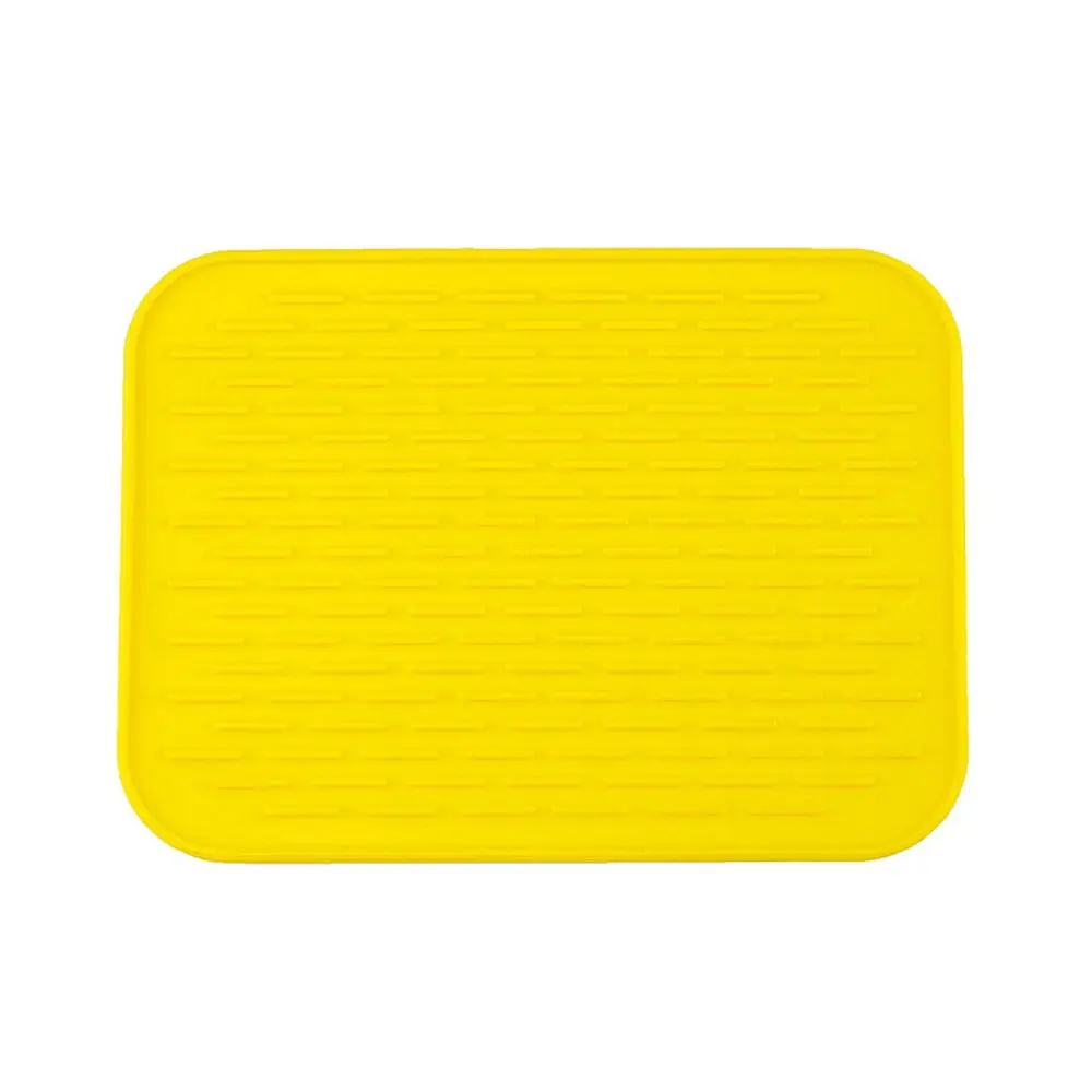 yellow Многоцветная силиконовая изоляционная Подставка под столовые приборы, коврик с антипригарным покрытием, коврик для выпечки, поднос, стол, домашний ресторан, кухонные принадлежности - Цвет: yellow