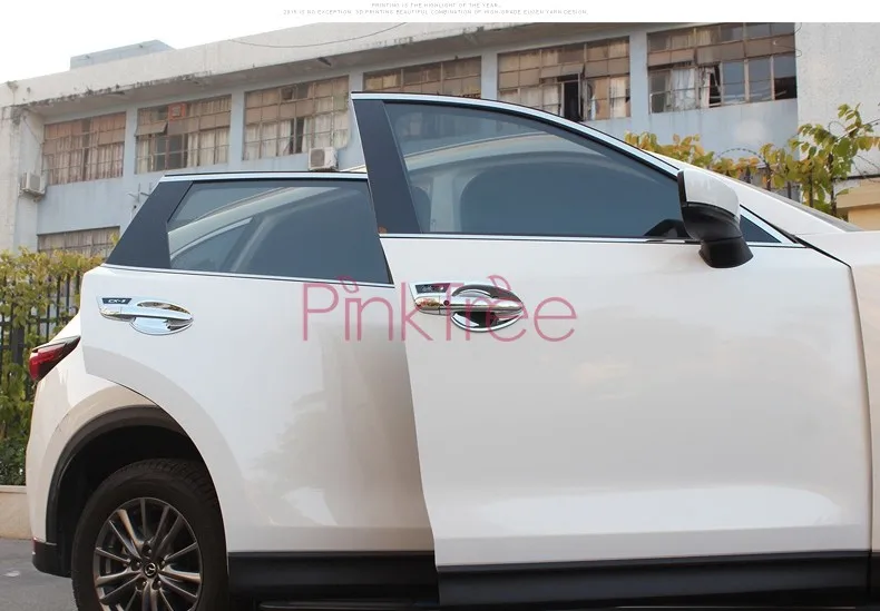 Для Mazda CX5,- 8 шт. хромированная дверная ручка крышка и Чаша отделка автомобиля Стайлинг Аксессуары - Цвет: silver color