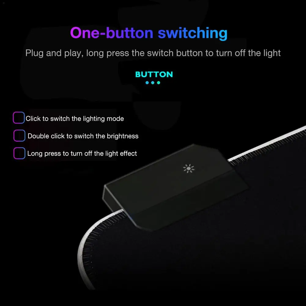 Игровой коврик для мыши со светодиодной подсветкой Карта мира RGB светодиодный