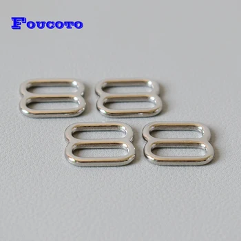 

20Pcs/Lot Silver Adjuster Slider for 15 Webbing DIY Straps Bags Belts Dog Collar Accessories High Quality Plated Metal