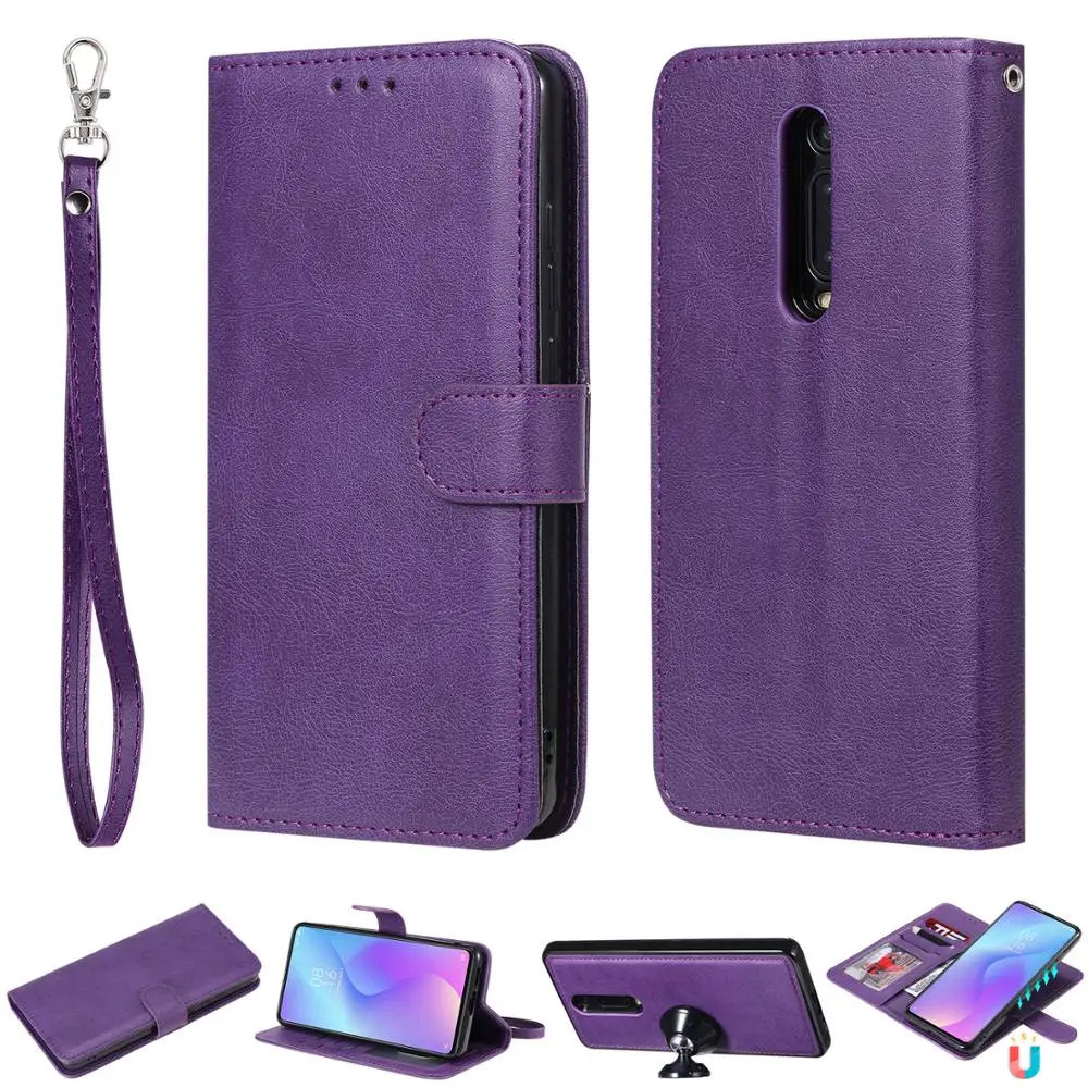Чехол-книжка для спортивной камеры Xiao mi Red mi K20 Pro Note 7 Pro Чехол Бизнес кожаный бумажник съемный магнитный 2 в 1 для Xiaomi mi 9 Т-образной крышкой