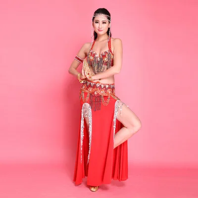 FEECOLOR Belly dance set, belly dance performance costume, belly dance costume suit, belly dance high-end costume