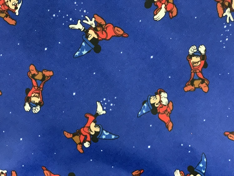 Мультяшный Микки Маус фантазия водонепроницаемый пэчворк хлопок холст ткань шитье подушка для сумки Diy скатерть-занавеска диван 91 см* 145 см