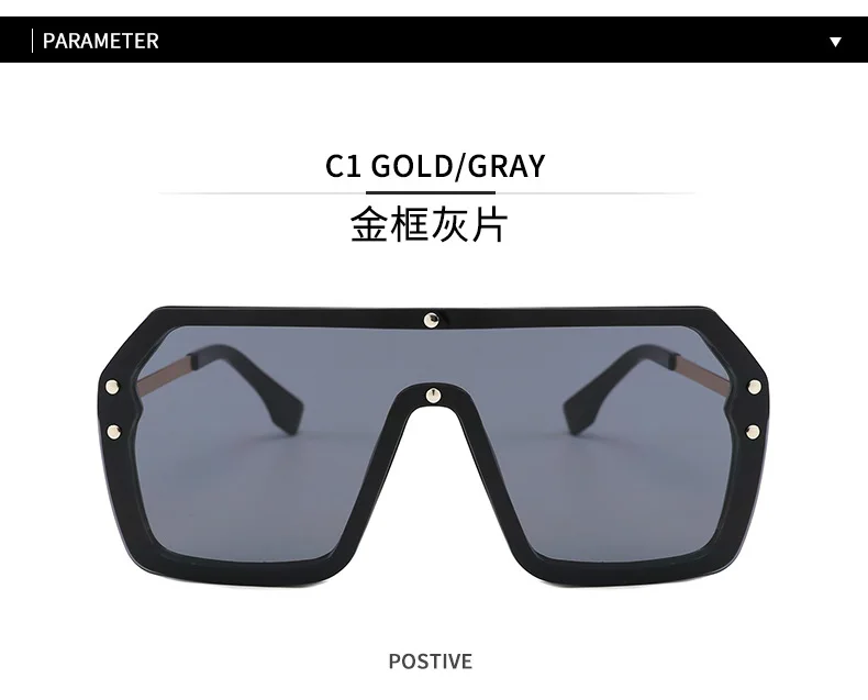 New F Letter Sunglasses Women Vintage Oversized Gradient Sun Glasses Shades Female Luxury Designer UV400 Sunglass
