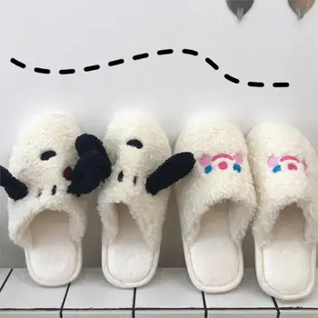 

Women Winter Home Slippers Cartoon Dog Shoes Soft Winter Warm House Slippers Indoor Bedroom Lovers Couples 36-41