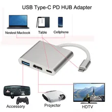 Micro type C до 4K HDMI USB 3,0 зарядный концентратор адаптер 5 Гбит/с USB-C 3,1 конвертер для ноутбука ПК ноутбук для Macbook для Android
