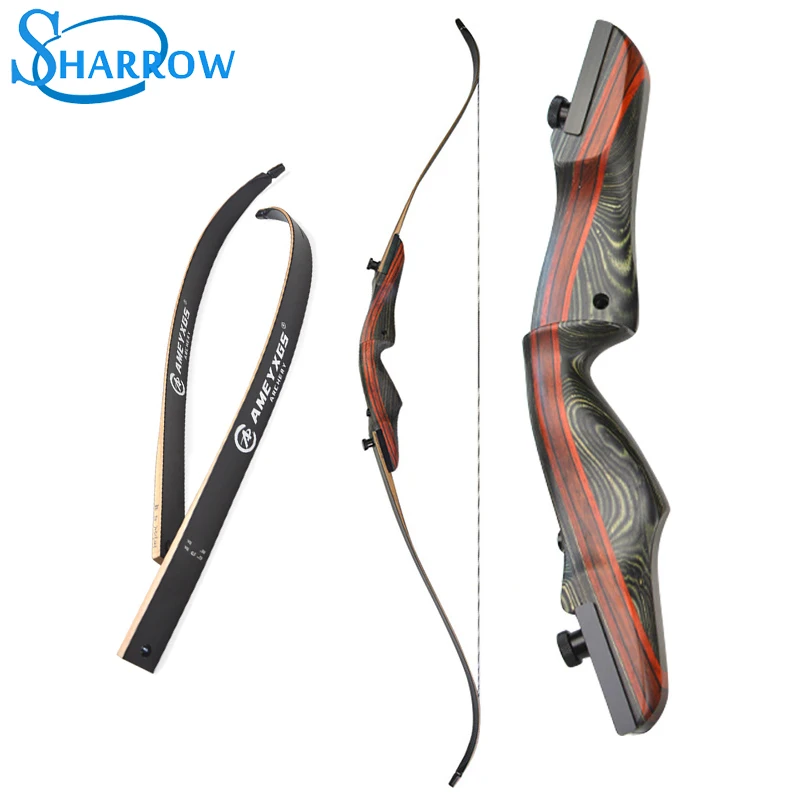 

62" Recurve Bow Takedown 20-50lbs Archery Bow Wood Longbow Hunting Shoot High-strength Maple, Iaminated Sheet Material Slingshot