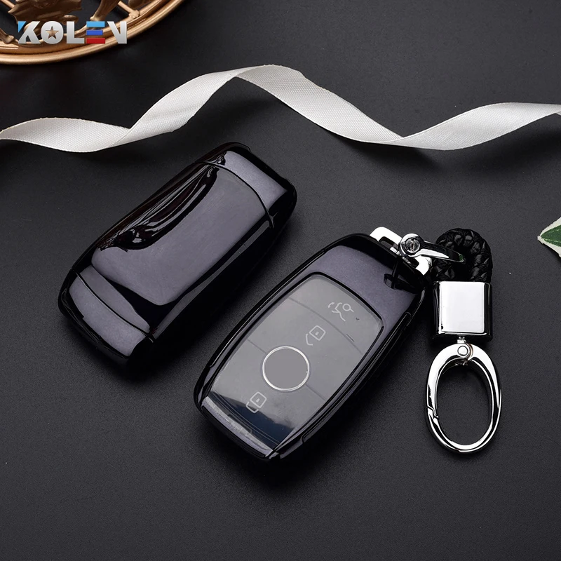 

TPU+PC Car Remote Key Case Cover Fob For Mercedes Benz E S Class 2017 2018 A220 W213 E200 E300 E220 E63S GLE 350 E43 4MATIC AMG