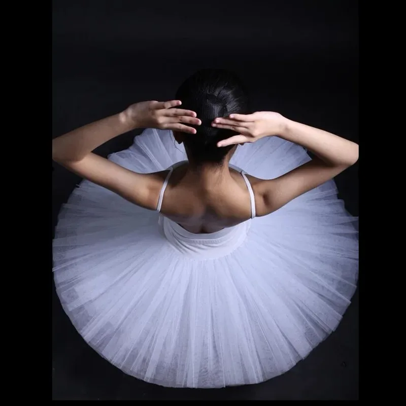 Professional Platter Tutu Black White Red Ballet Dance Costume For Women Tutu Ballet adult Ballet dance Skirt with 4colors new - Цвет: as picture
