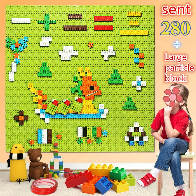 

Creative Big Size Building Block Wall BasePlate Designer Marble Race Run Blocks Educational Toys For Kids Christmas Gifts