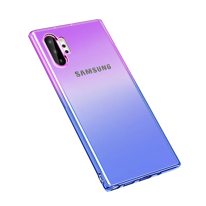 100 шт. Градиент красочный мягкий чехол из tpu для samsung S10 E 5G S9 S8 Plus Note 10 10+ 9 8 J4 J2 A2 Core ультратонкая Защитная крышка