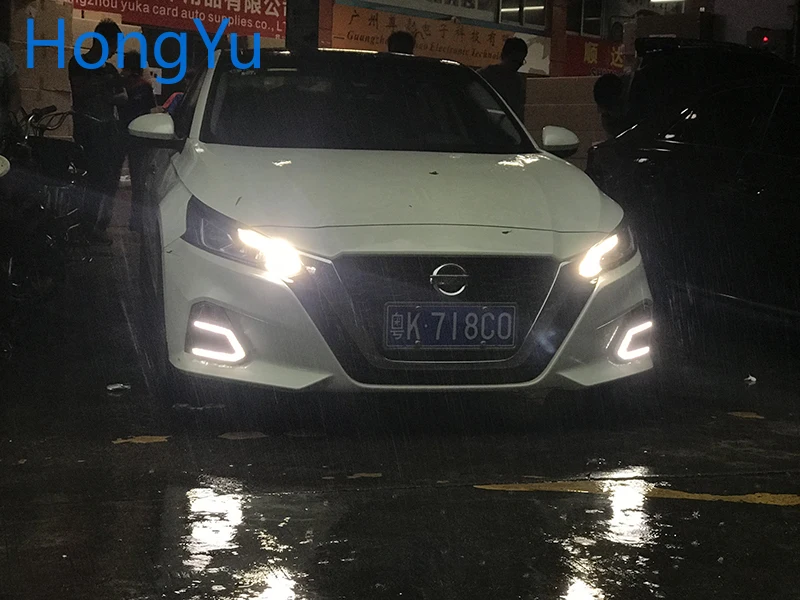 Для Nissan Teana Altima белый синий и желтый функция сигнала поворота автомобиля DRL Светодиодный дневной ходовой свет противотуманная фара