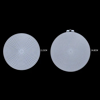 

Set of 10 Plastic Canvas Round Plate Kit for Cross Stitch Knit Bag Making Bottom