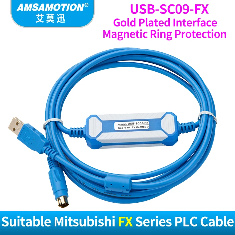 USB SC09 FX адаптер подходит для Mitsubishi серии FX PLC USB-SC09-FX Кабель для программирования - Цвет: Gold plated Type