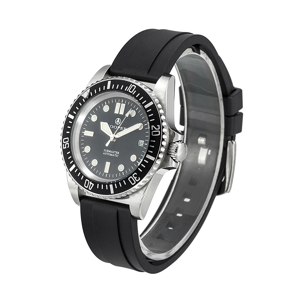 43mm Miyota 8215 Factory Direct Cooper Submaster MWC Men\'s Mechanical Vintage Retro Water Ghost Luxury Watch Luminous  Diving