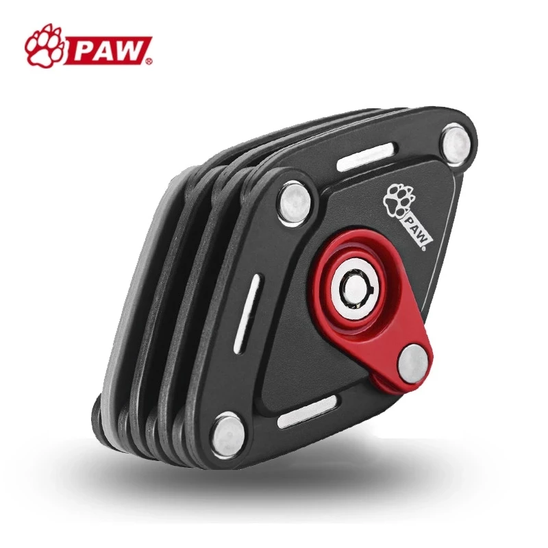 PAW High Security Bike Folding Lock Anti-theft Safe Bicycle Cable Chain Lock Heavy Duty Electric Scooter Motorcycle Cycling Lock