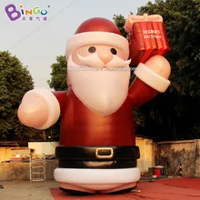 Персонализированные 7,5 м Высота надувные рождественские фигурки/рождественские надувные игрушки Санта-Клауса