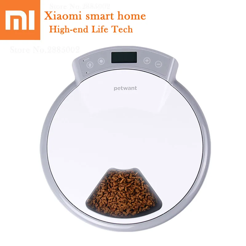 

Xiaomi Automatic Pet Feeder Timing Feeder 5 Meals 5 Grids Food Dispenser Dish Feed Voice Record LCD Screen Pet Cat Dog Supplies