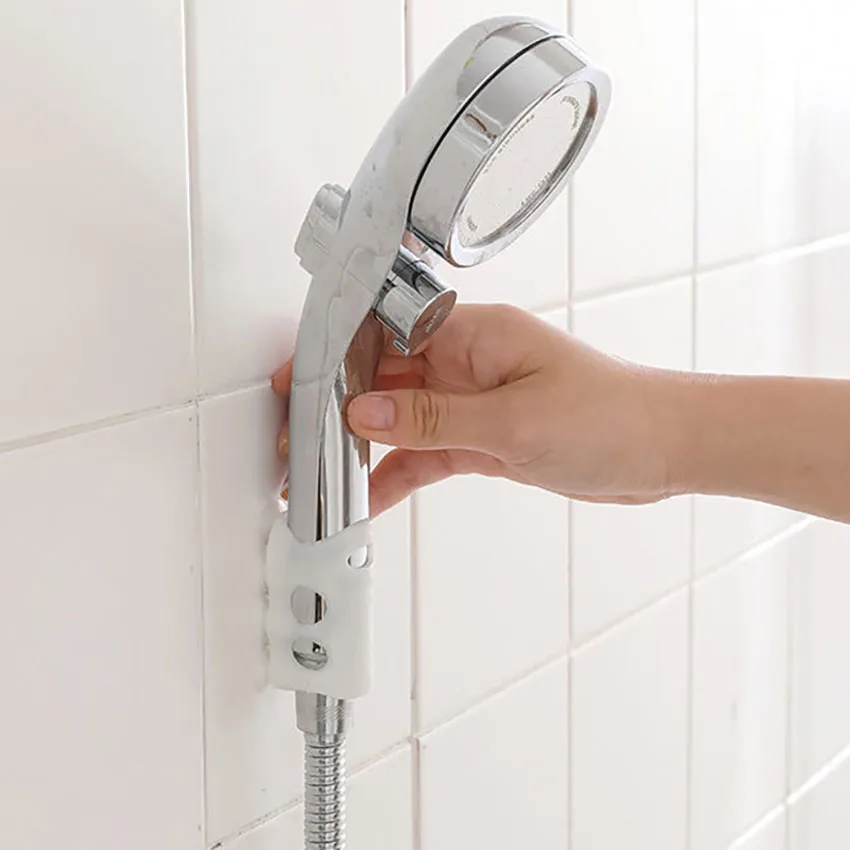 Adjustable Silicone Shower Head Bracket Holder Reusable Bathroom