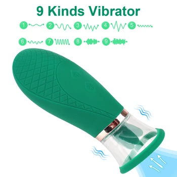 9 Speeds Vaginal Massage Vibrating Blowjob Oral Nipple Sucker Sucking Tongue Vibrator Anal Clitoris Stimulator 5