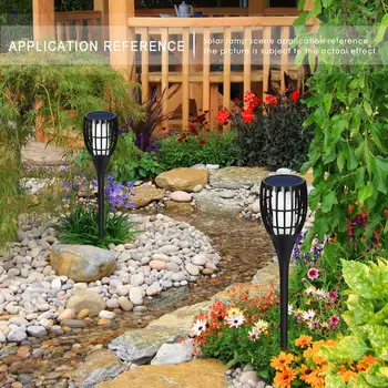 

Torch Lamp Square Garden Pathways Outdoor Party Flame Lights Luminous Solar Powered Light Induction Lighting Fixture Lawn Light