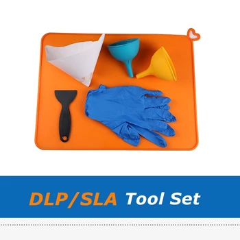 

Full Set Silicone Slap Mat + Resin Filter Funnel + Paper Filter + Spade + Gloves For Wanhao Anycubic DLP SLA 3D Printer Parts
