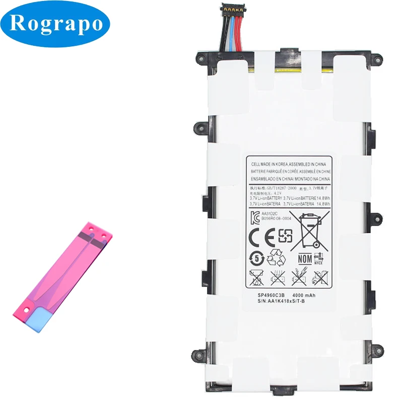 Новый Полный аккумулятор 4000 мАч SP4960C3B для Samsung GALAXY Tab 7 0 Plus P3110 P3100 P6200 P6210 | Мобильные