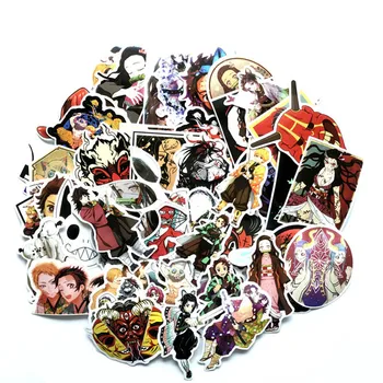 

50pcs Demon Slayer Kimetsu No Yaiba Sticker Cosplay Props PVC Waterproof DIY Guitar Car Tanjirou Nezuko Stickers